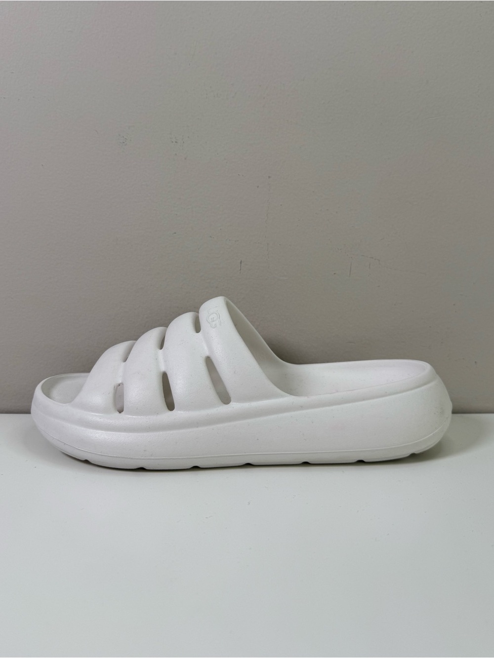 UGG Sport Yeah Slide Sandals White Waterproof Slip On Slides Women's Size 8 - Picture 5 of 15